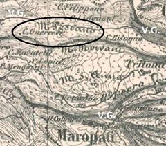 Contrada Guerrisi di Tritanti mappa 1800.